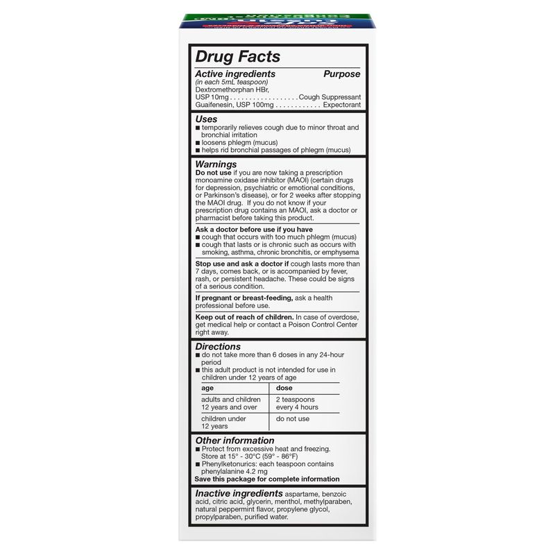 Safe Tussin DM Non-Drowsy Cough + Chest Congestion Liquid, 8.0 fl oz