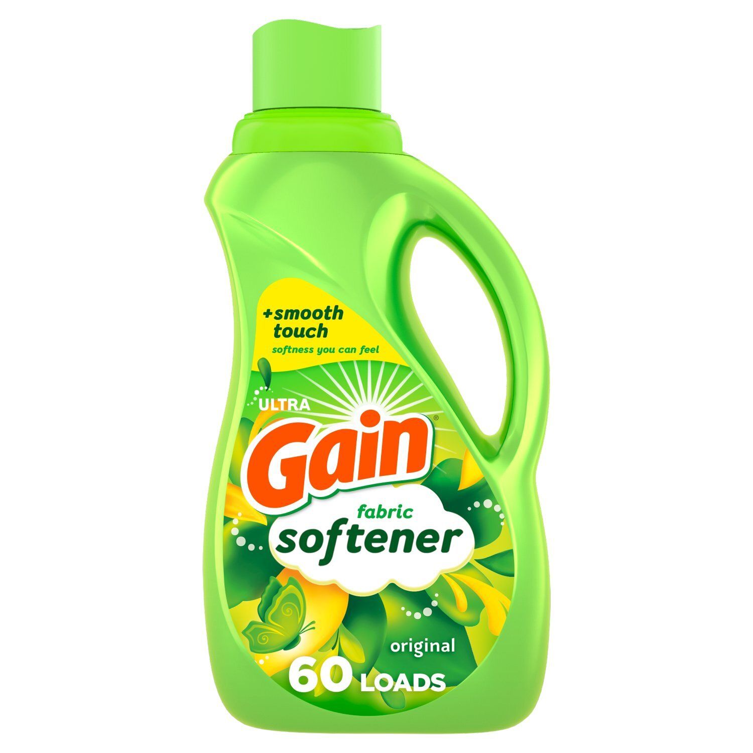 Gain Liquid Fabric Softener, Original Scent, 44 FL OZ LIQ., 60 Loads, Smooth Touch - softness you c