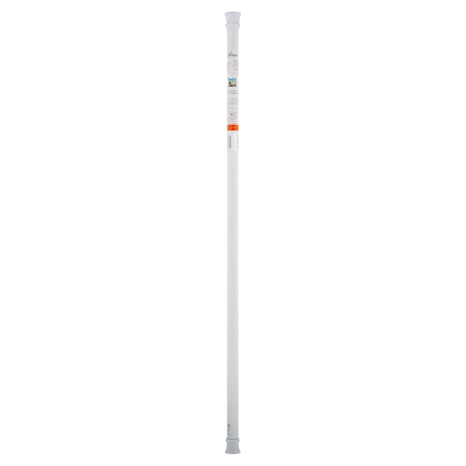 Kenney Twist &amp; Fit No Tools White 3 Step Home Shower Rod
