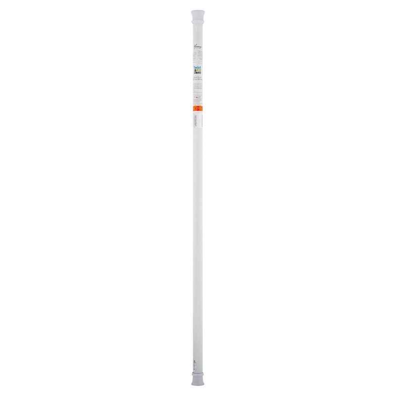 Kenney Twist &amp; Fit No Tools White 3 Step Home Shower Rod