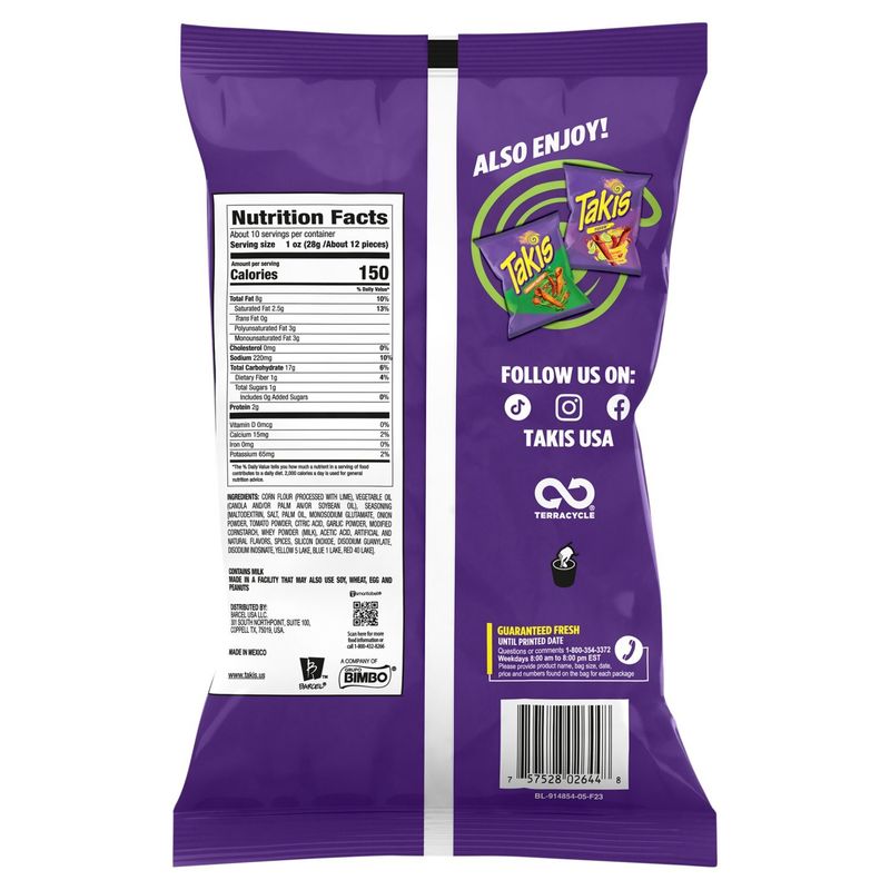 Takis Guacamole Tortilla Chips, 9.9 oz