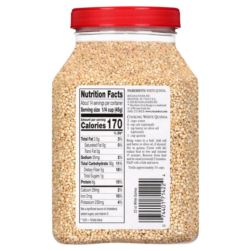 RiceSelect White Quinoa, 22 oz