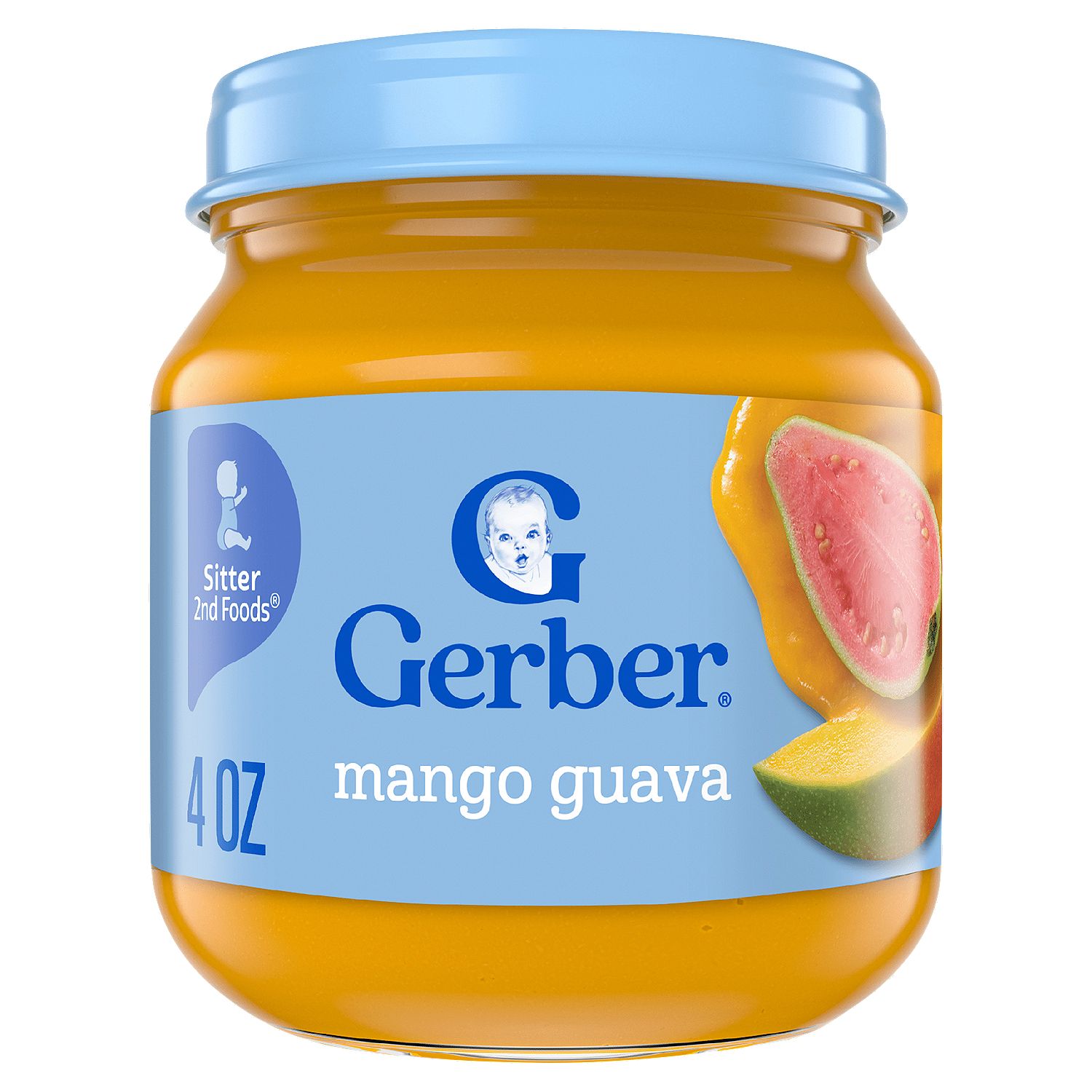 Gerber 2nd Foods Mango Guava Baby Food, Sitter, 4 oz