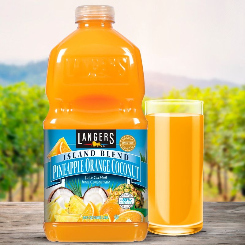 Langers Island Blend Pineapple Orange Coconut Juice Cocktail, 64 fl oz
