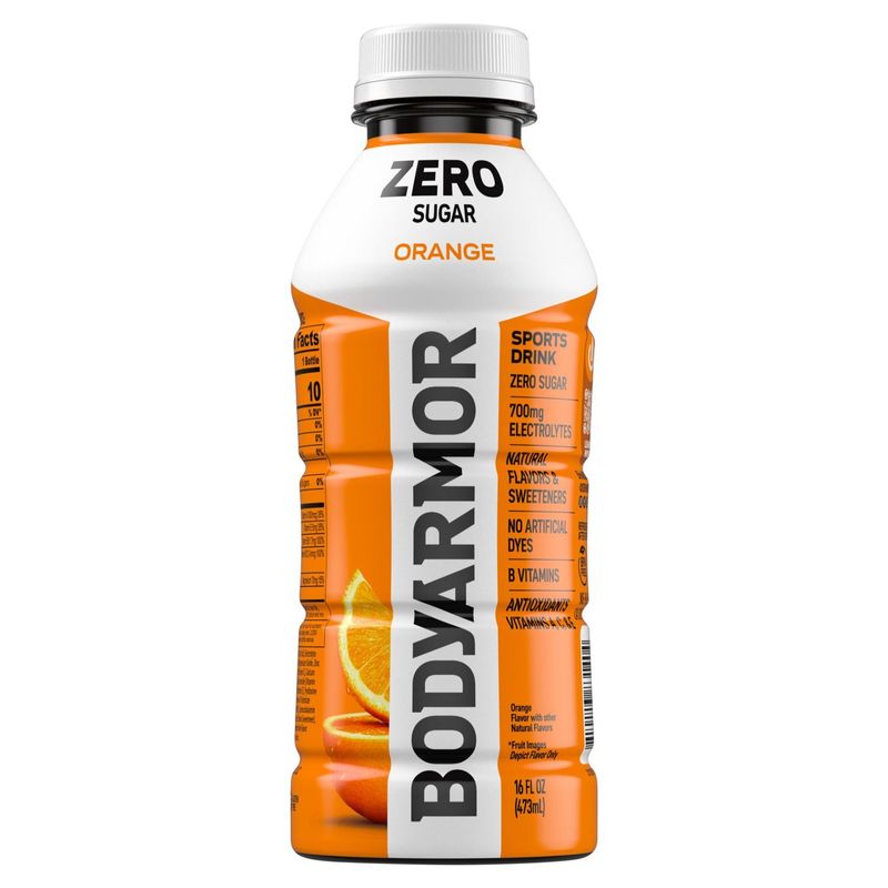 BodyArmor Zero Sugar Orange Sports Drink, 16 fl oz