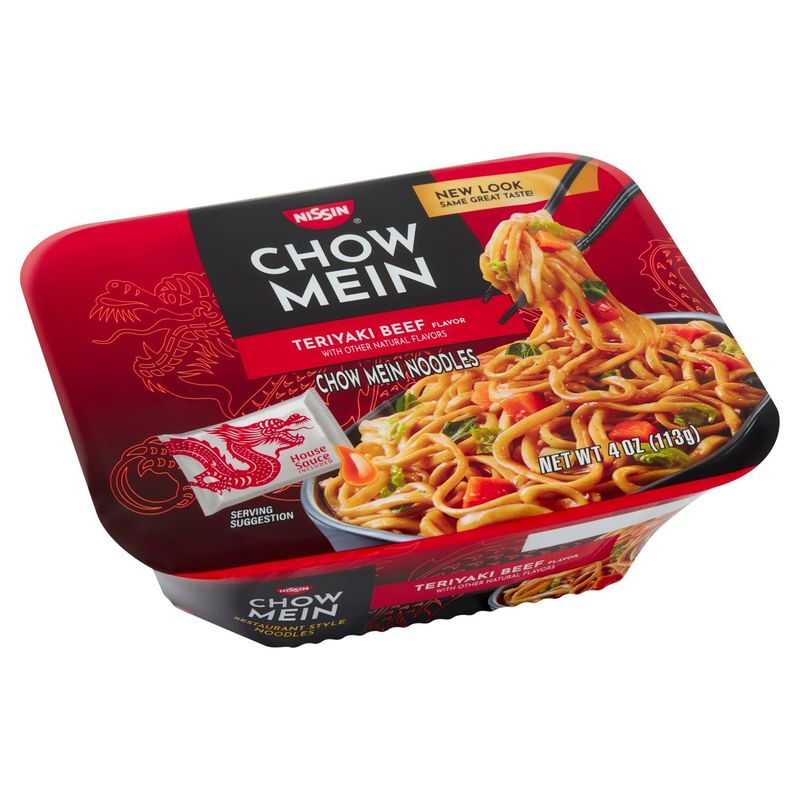 Nissin Teriyaki Beef Flavor Chow Mein Noodles, 4 oz