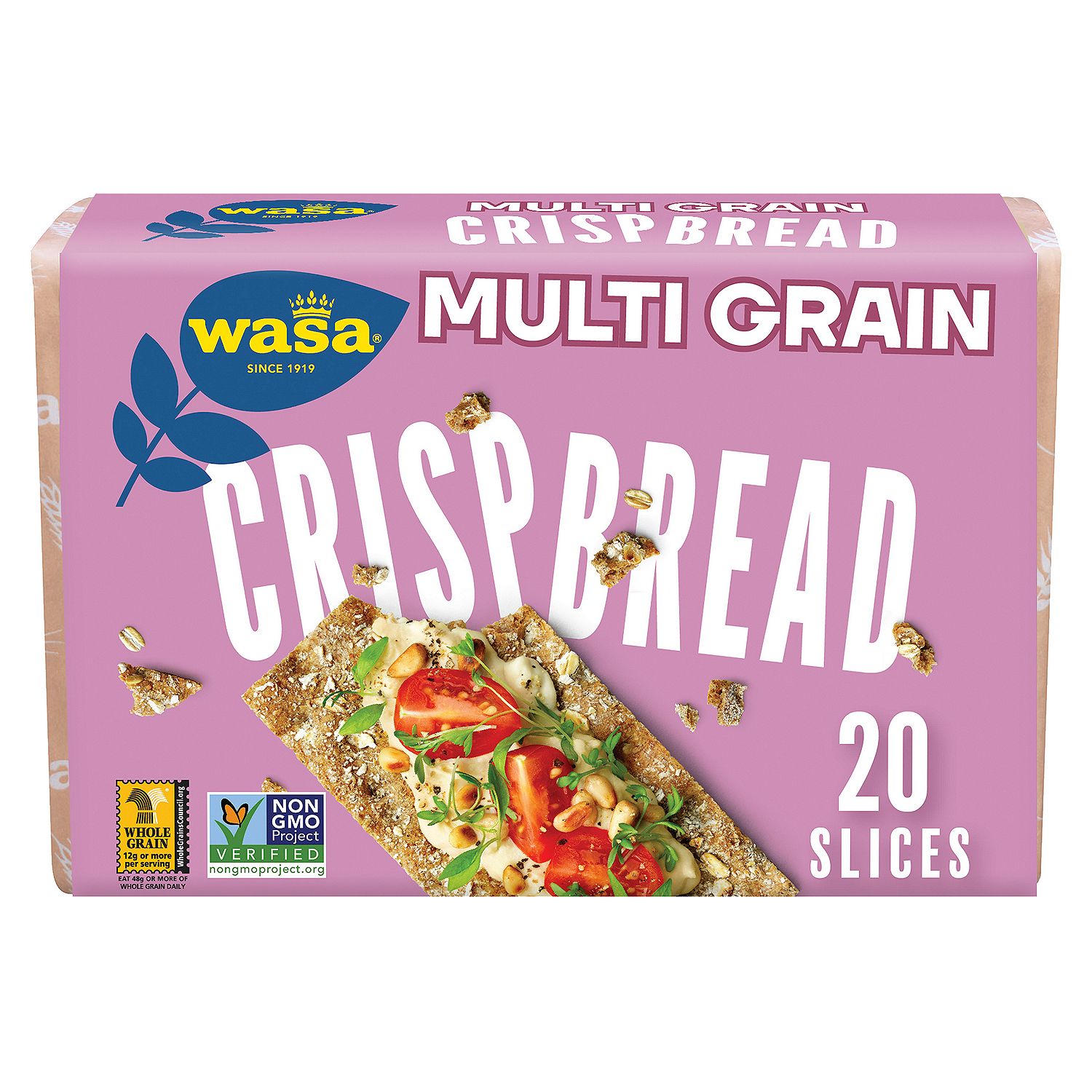 Wasa Multi Grain Crispbread, 9.7 oz. Multigrain Crackers, Non-GMO Ingredients, Fat Free, 9.7 oz