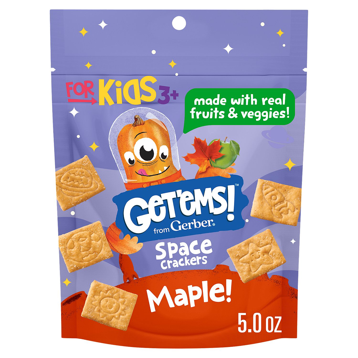 Gerber Get'ems! Maple! Space Crackers, 3+ years, 5.0 oz