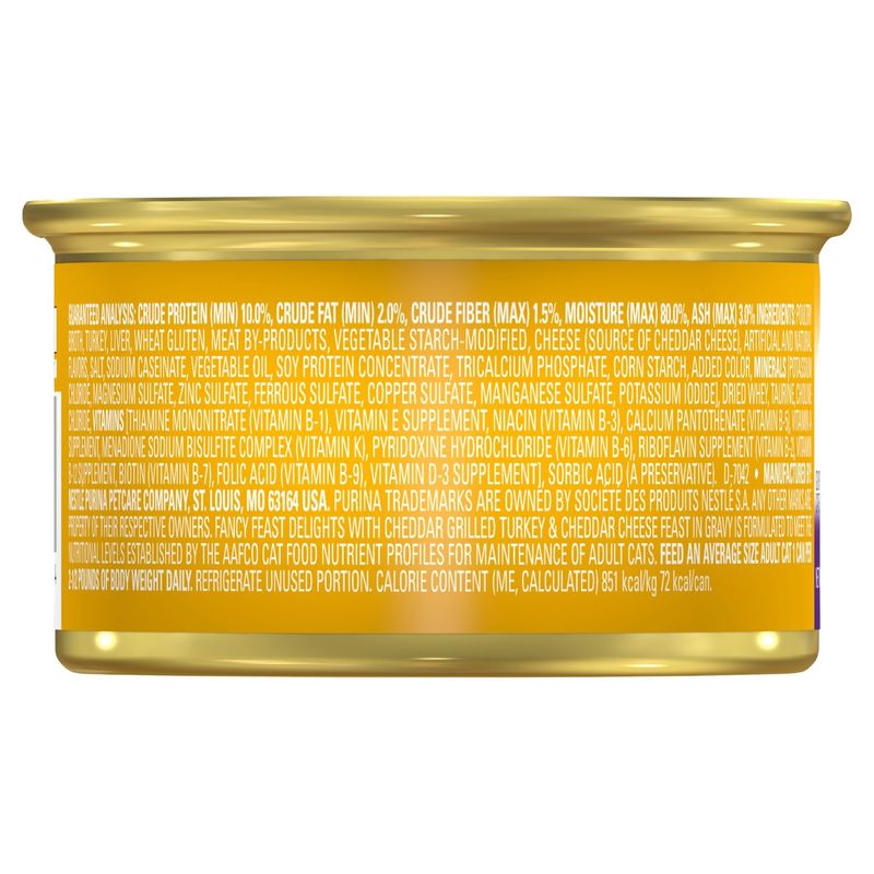 Purina Fancy Feast Delights with Cheddar Gourmet Cat Food, 3 oz