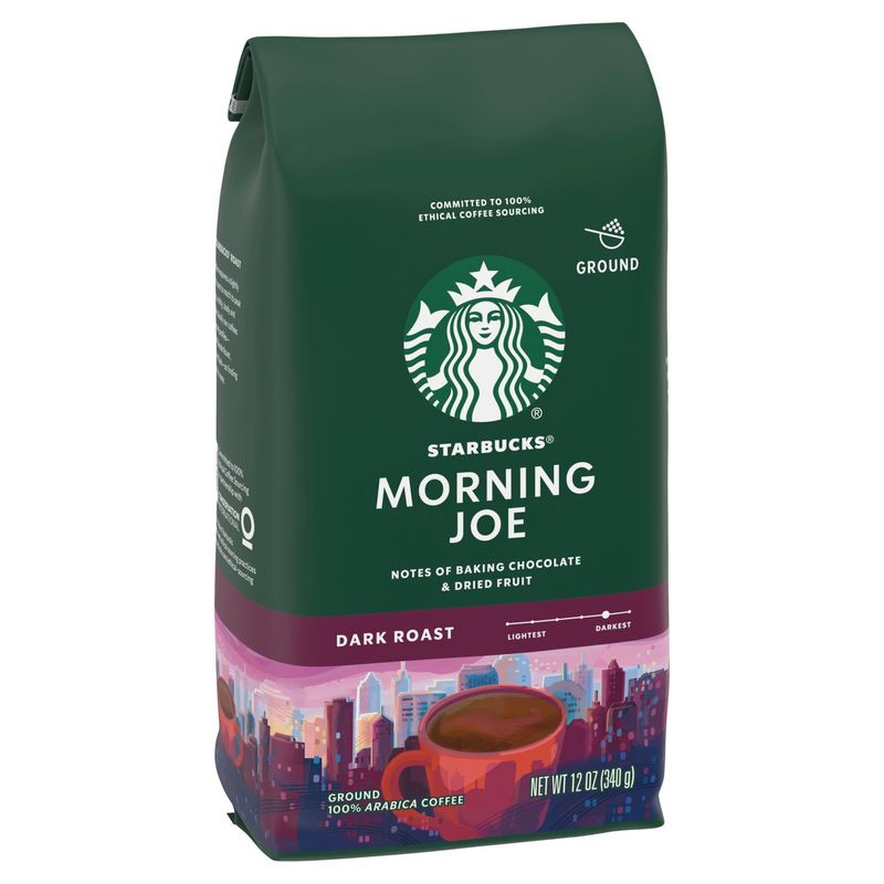 Starbucks Morning Joe Dark Roast Ground Coffee, 12 oz