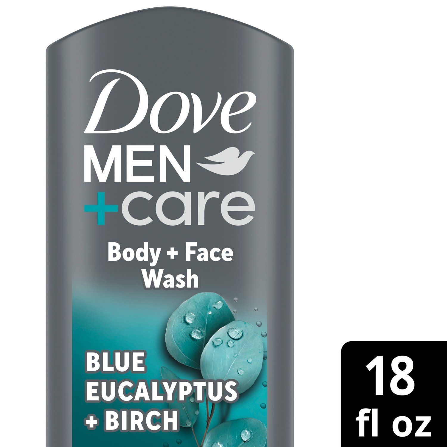 Dove Men+Care Blue Eucalyptus + Birch Relaxing Body + Face Wash, 18 fl oz