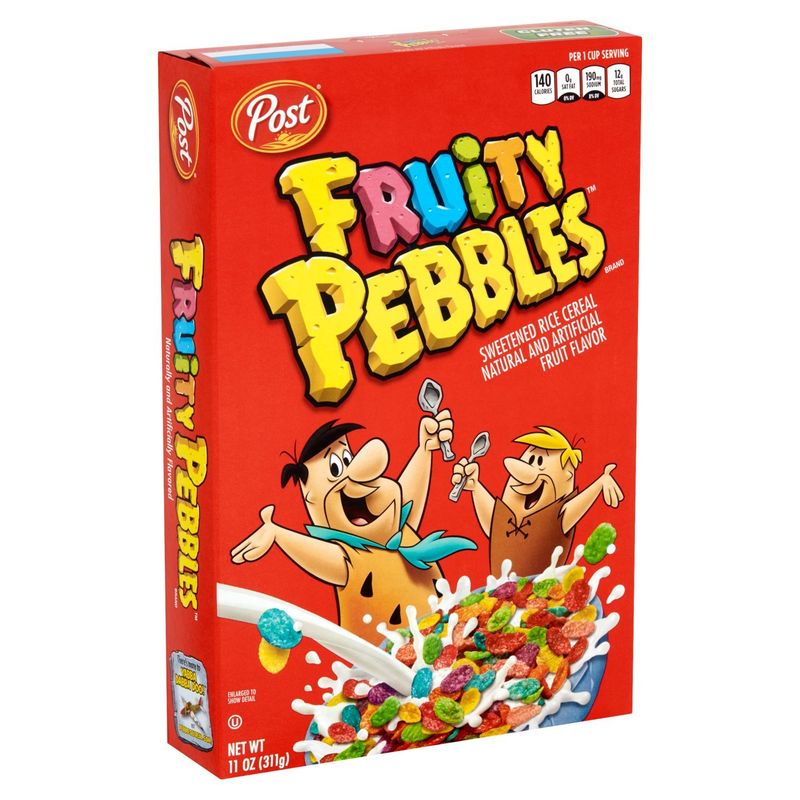 Post Fruity Pebbles Sweetened Rice Cereal, 11 oz