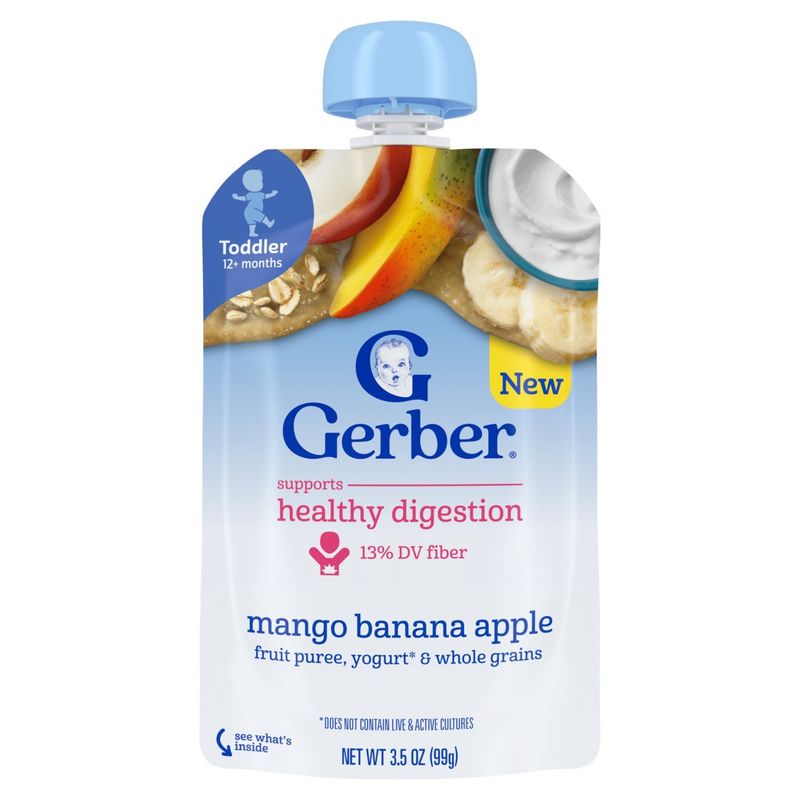 Gerber Mango Banana Apple Baby Food, Toddler 12+ months, 3.5 oz