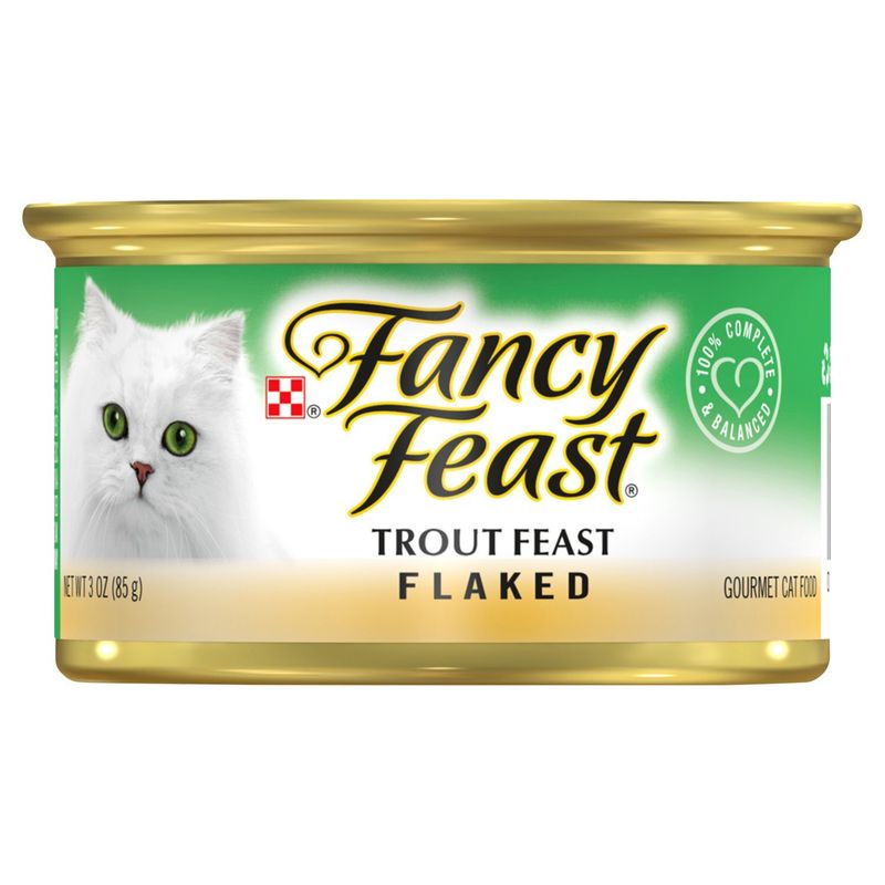 Fancy Feast Flaked Trout Feast Gourmet Cat Food, 3 oz