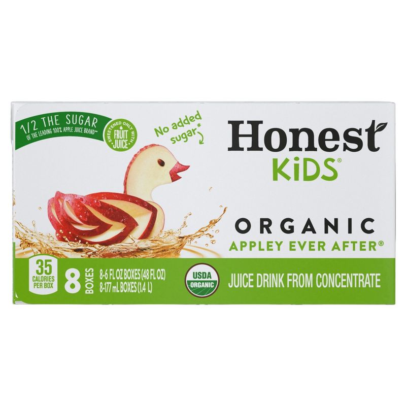 Honest Kids Organic Appley Ever After Juice Drink, 6 fl oz, 8 count