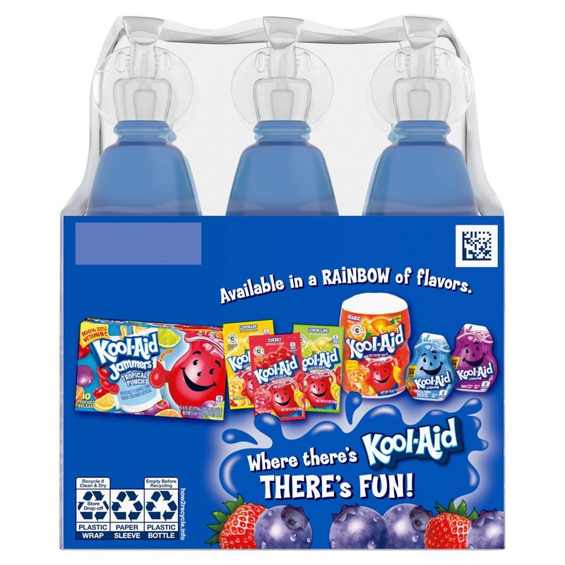 Kool-Aid Bursts Berry Blue Soft Drink, 6.75 fl oz, 6 count