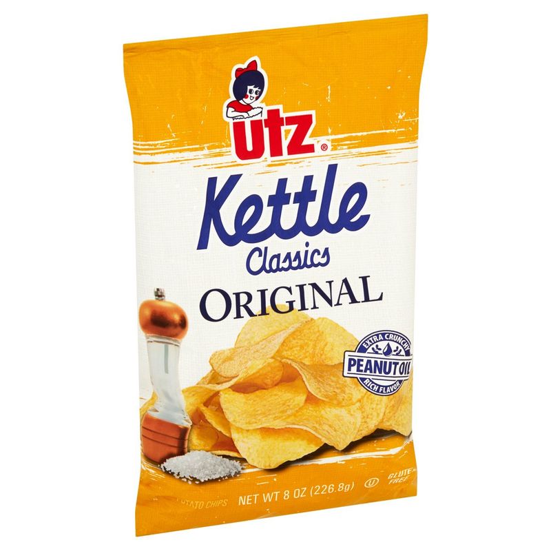 Utz Kettle Classics Original Potato Chips, 8 oz