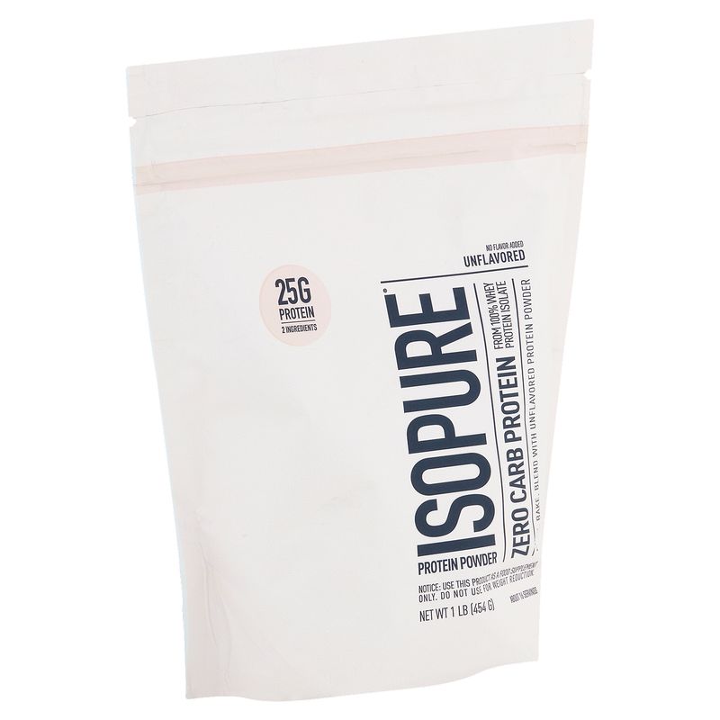 Isopure Unflavored Zero Carb Protein Powder, 1 lb