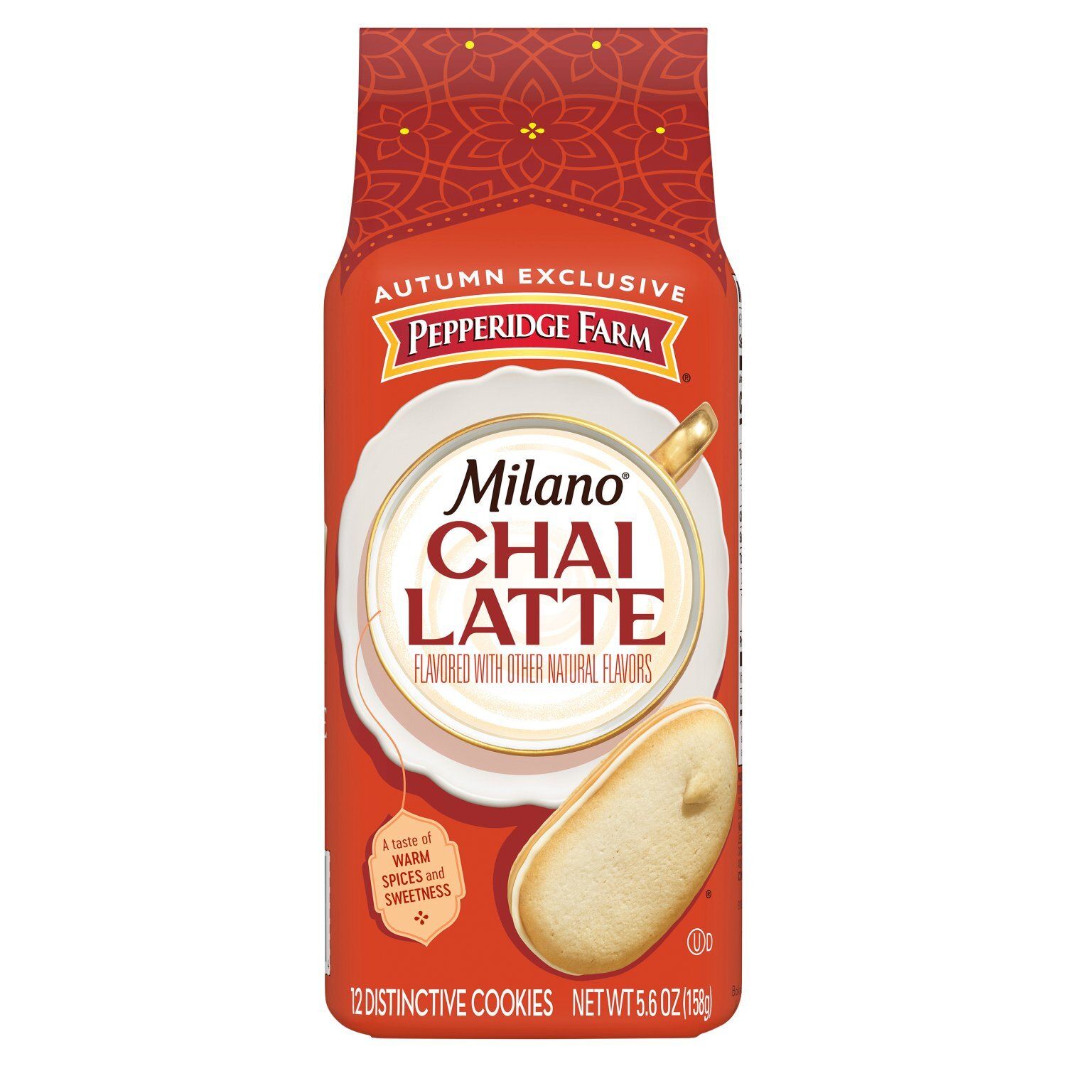 Pepperidge Farm Milano Chai Latte Distinctive Cookies, 12 count, 5.6 oz