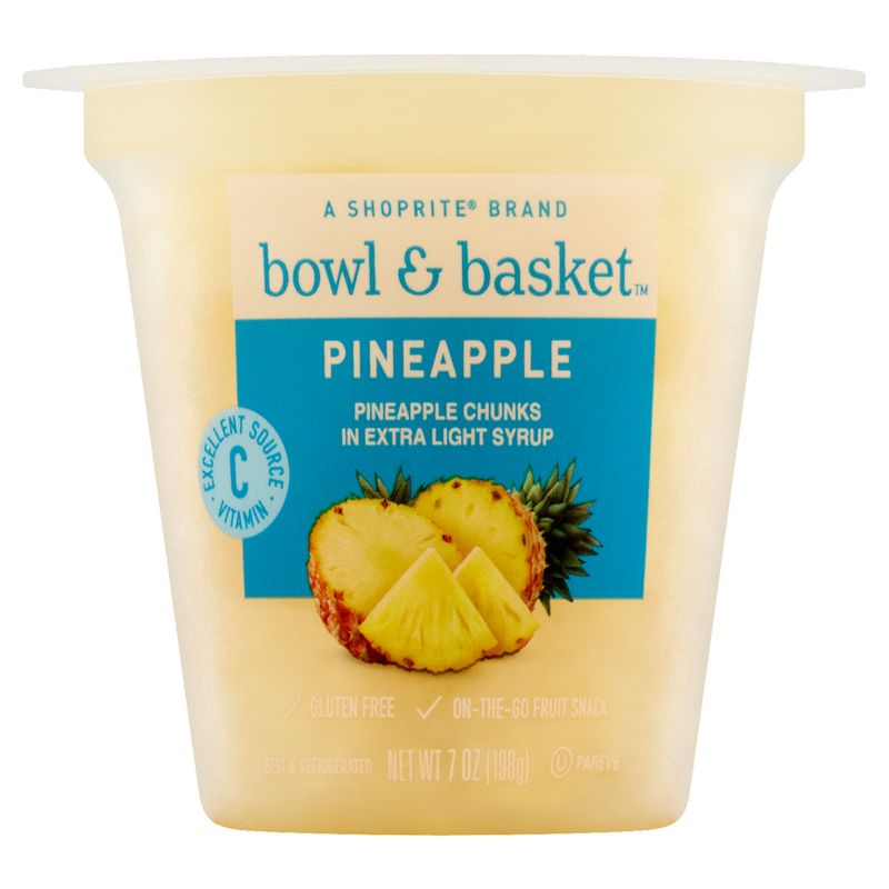 Bowl &amp; Basket Pineapple Chunks in Extra Light Syrup, 7 oz
