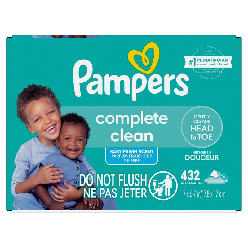 Pampers Complete Clean Wipes, 432 count