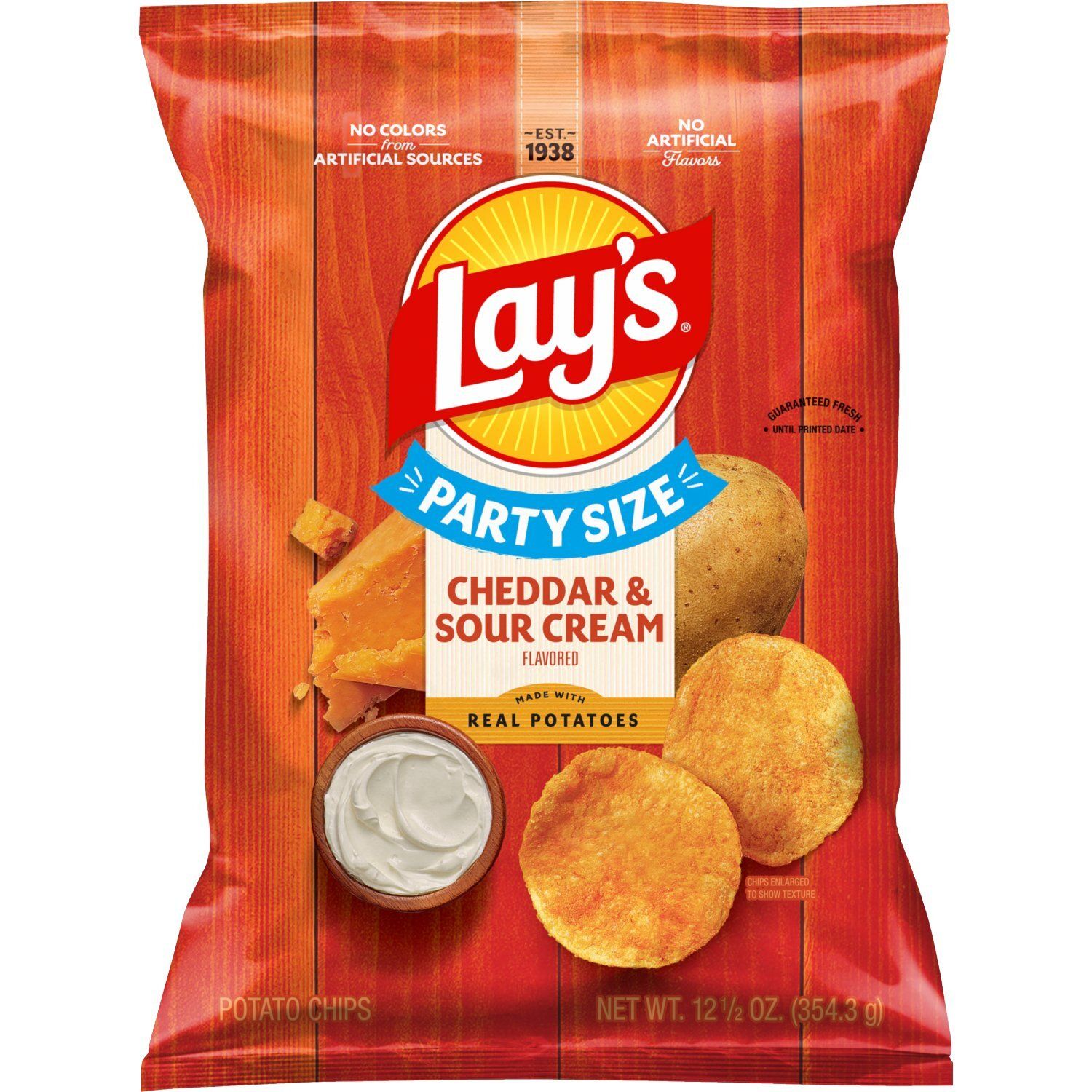 Lay's Potato Chips Cheddar &amp; Sour Cream Flavored 12 1/2 Oz