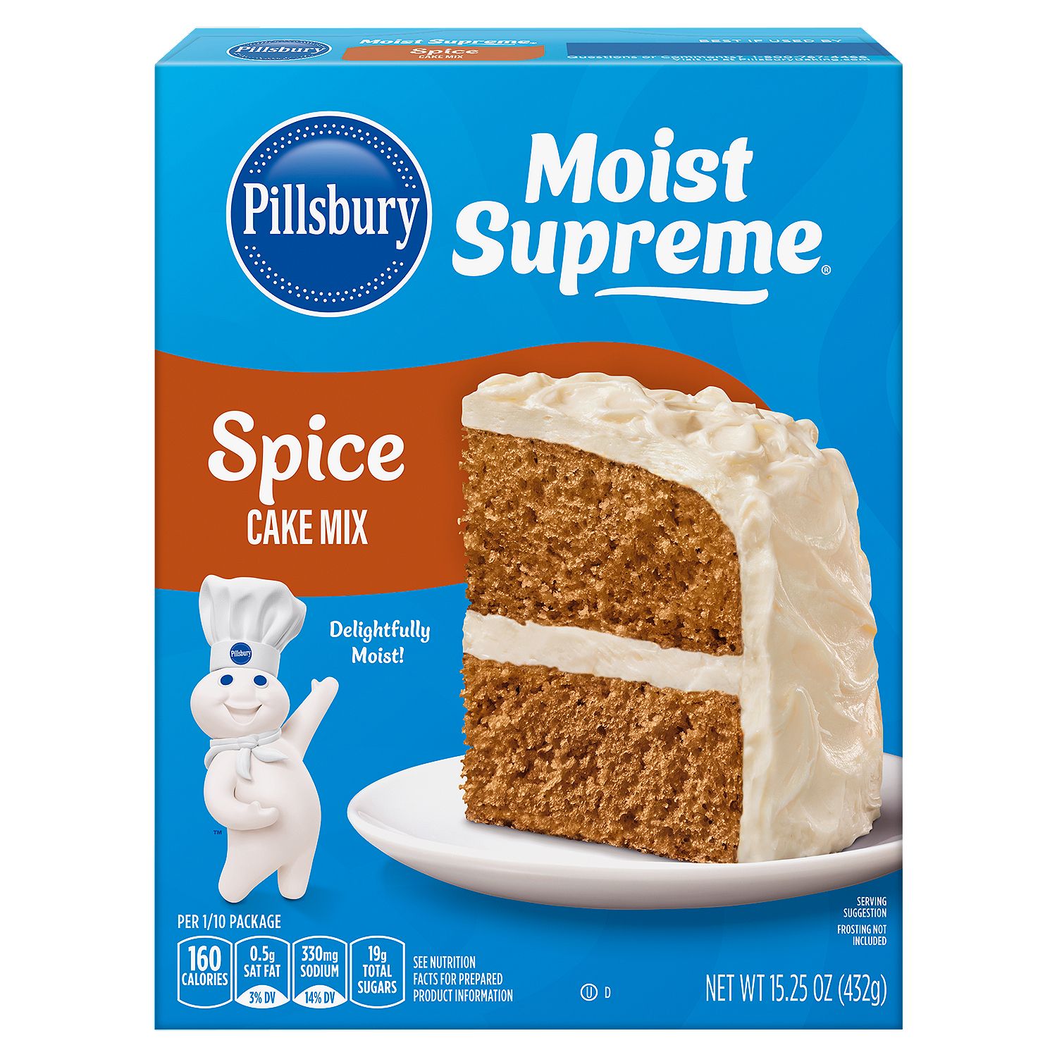 Pillsbury Moist Supreme Spice Cake Mix, 15.25 oz