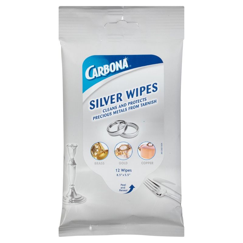 Carbona Silver Wipes, 12 count