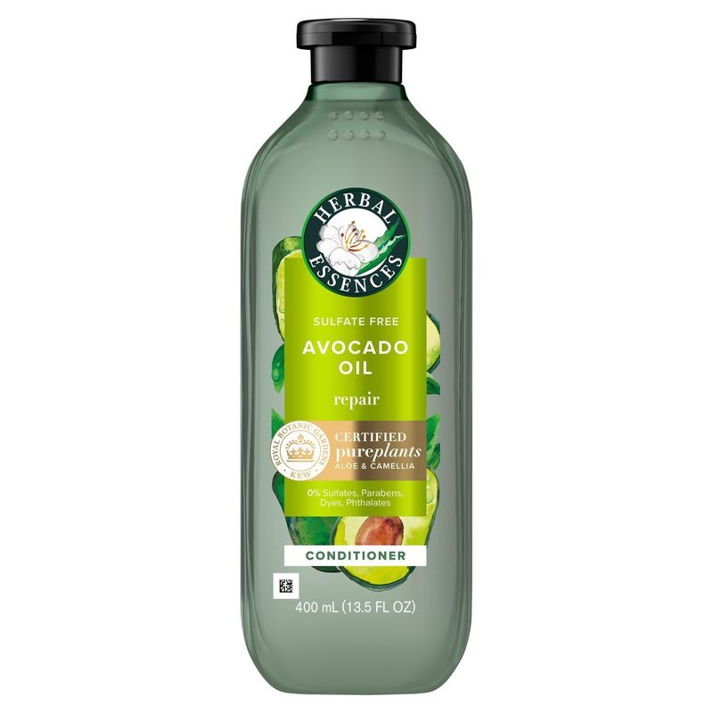 Herbal Essences Avocado Oil Sulfate Free Conditioner, Hair Repair, 13.5 fl oz, with Certified Camel