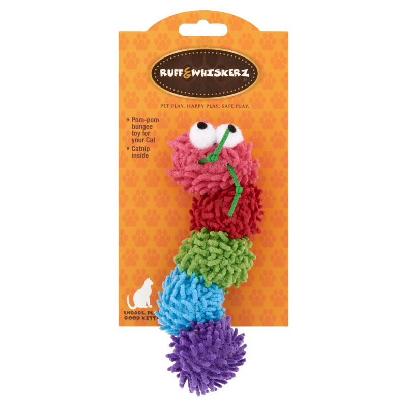 Ruff &amp; Whiskerz Pom-Pom Bungee Cat Toy