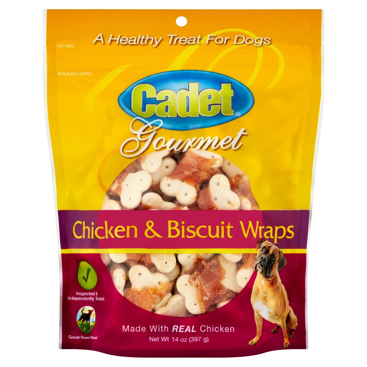 Cadet Gourmet Chicken &amp; Biscuit Wraps Treat for Dogs, 14 oz