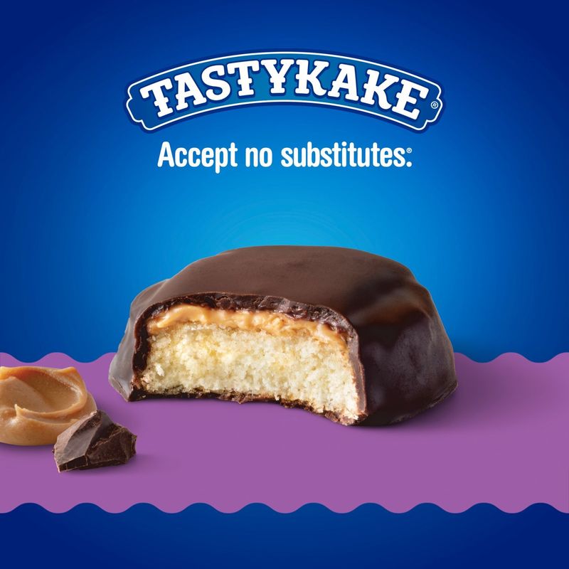 Tastykake Dark Chocolate Flavored Peanut Butter Kandy Kakes, 1.3 oz, 6 count