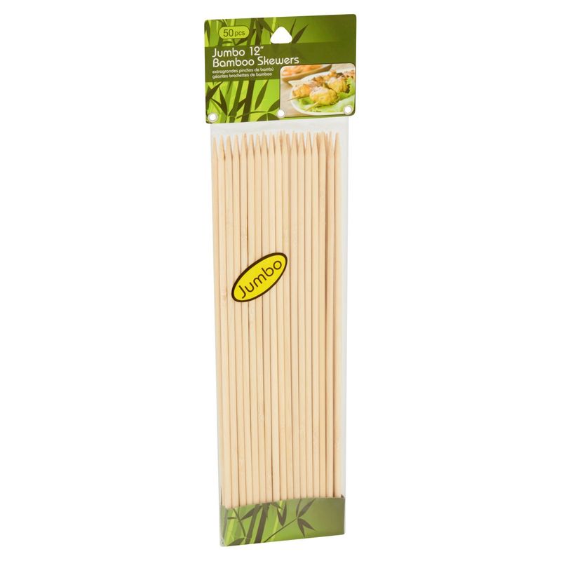 Jumbo 12" Bamboo Skewers, 50 count