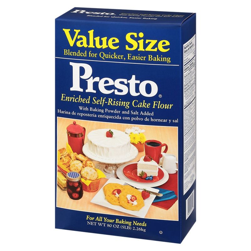 Presto Enriched Self-Rising Cake Flour Value Size, 80 oz