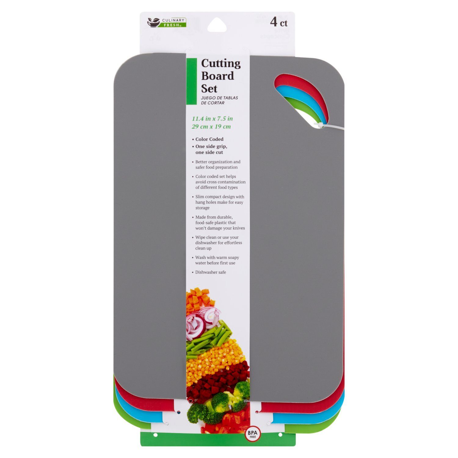 Culinary Fresh Cutting Board Set, 4 count