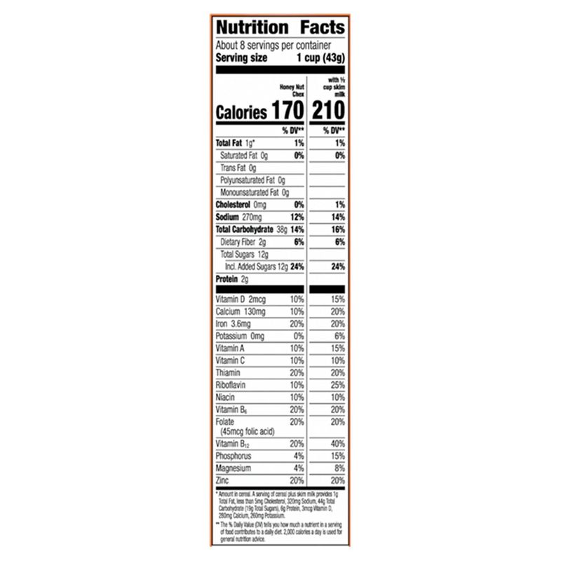 General Mills Chex Honey Nut Cereal, 12.5 oz