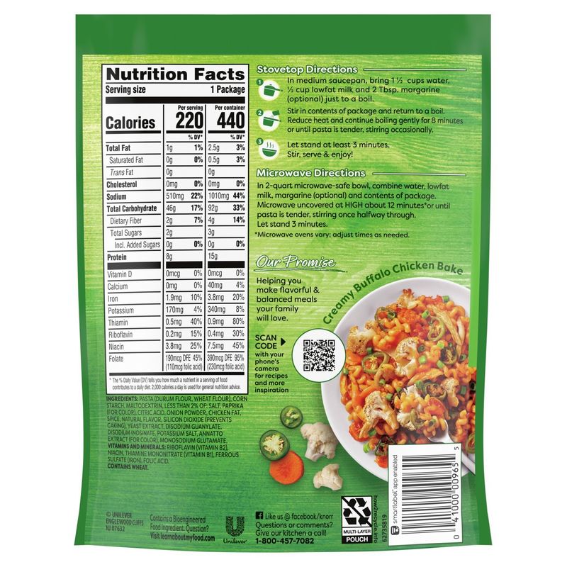 Knorr Pasta Sides Buffalo Chicken Flavor Spiral Pasta, 4.2 oz