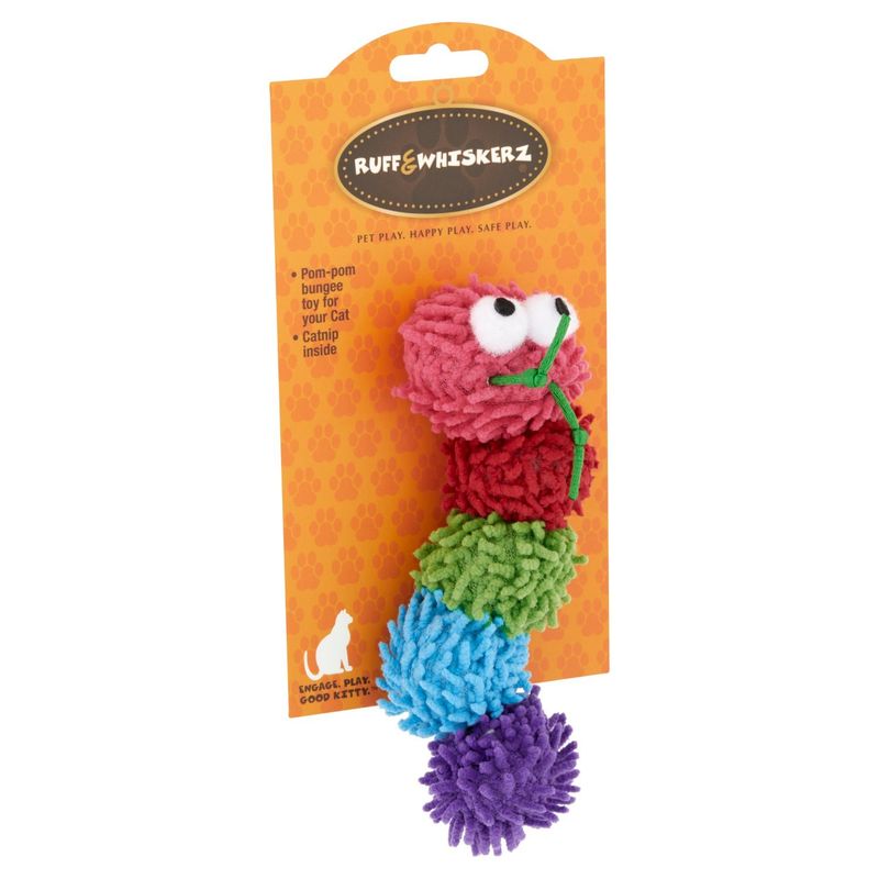Ruff &amp; Whiskerz Pom-Pom Bungee Cat Toy