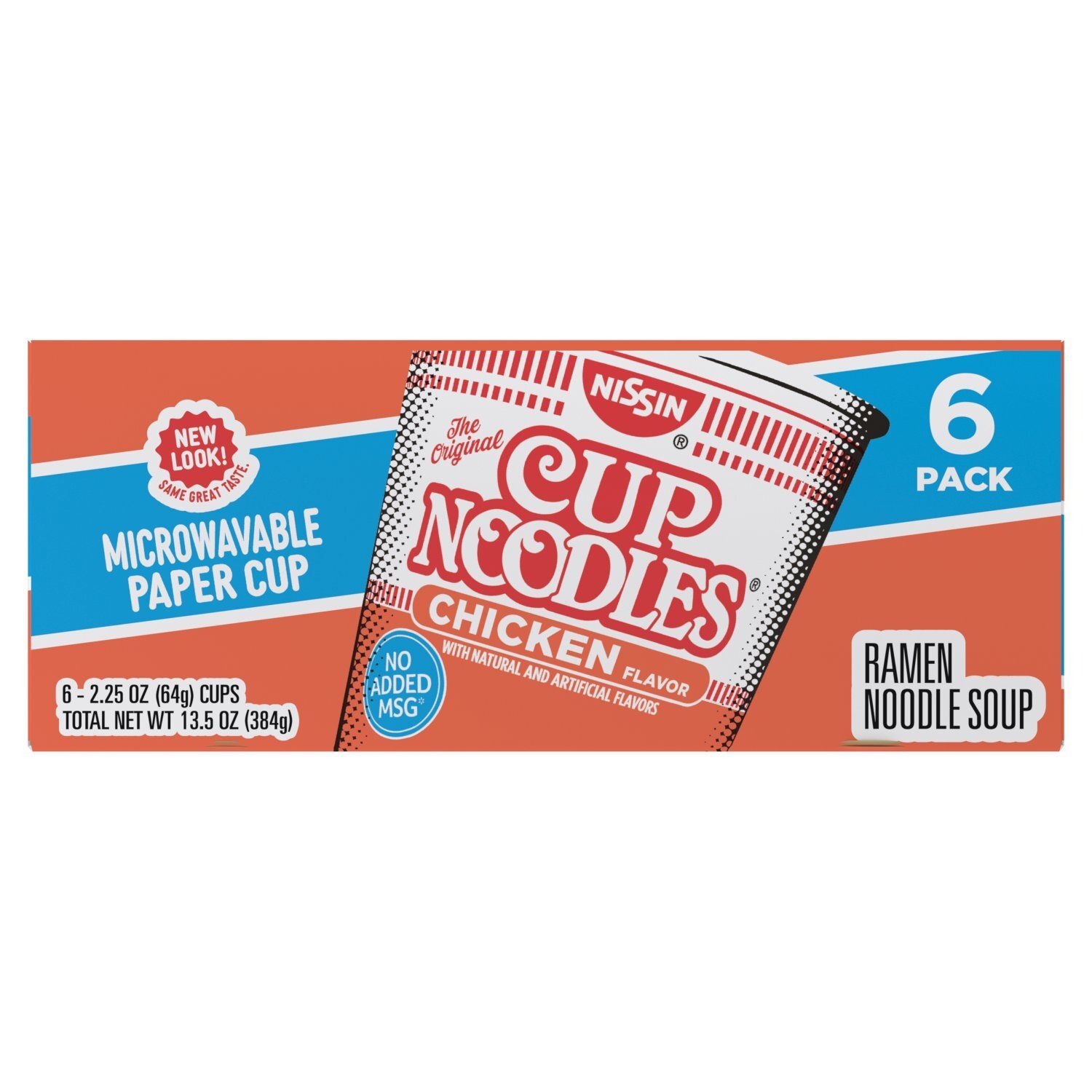 Nissin Cup Noodles The Original Chicken Flavor Ramen Noodle Soup, 2.25 oz, 6 count