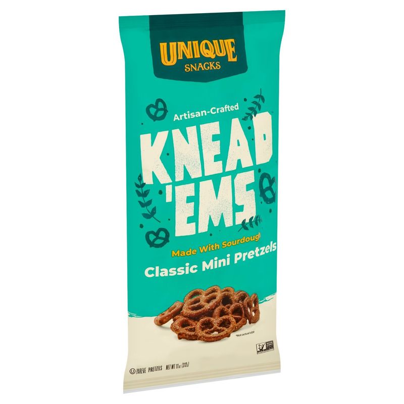 Unique Snacks Artisan-Crafted Knead 'Ems Classic Mini Pretzels, 11 oz