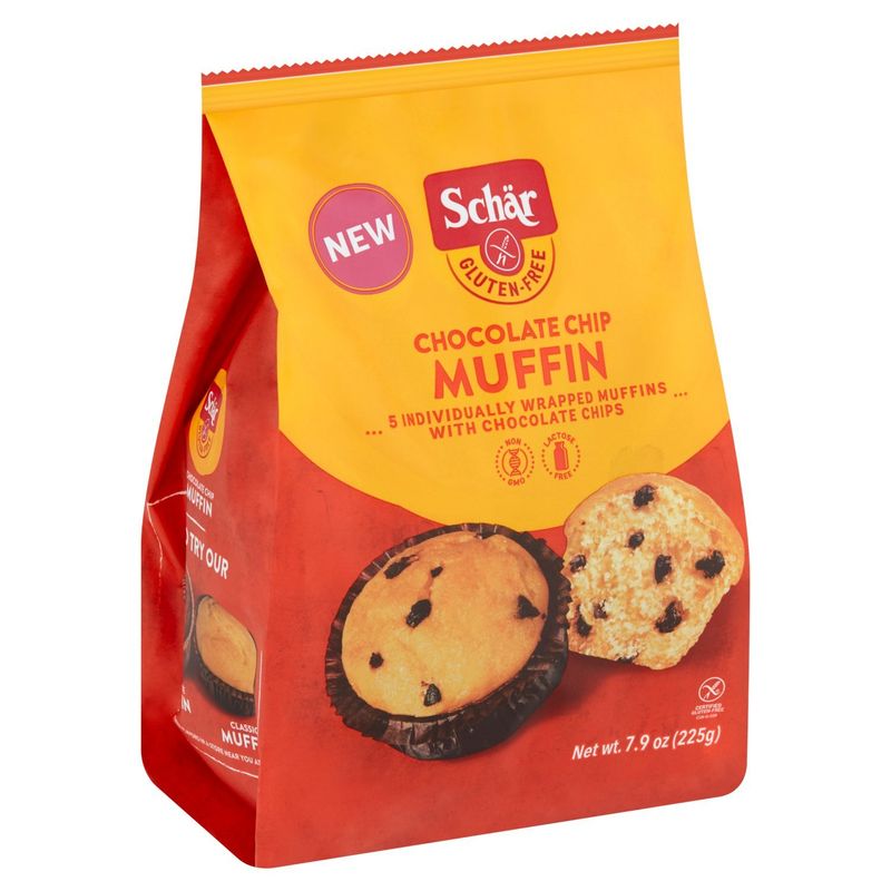 Schär Gluten-Free Chocolate Chip Muffin, 5 count, 7.9 oz