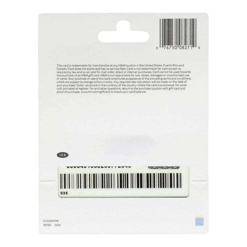 H &amp; M $25 Gift Card        , 1 each