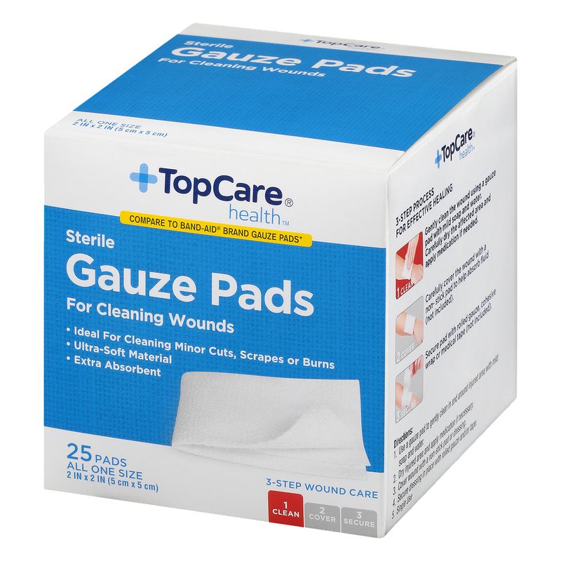 TopCare Gauze Pads - Sterile, 25 each