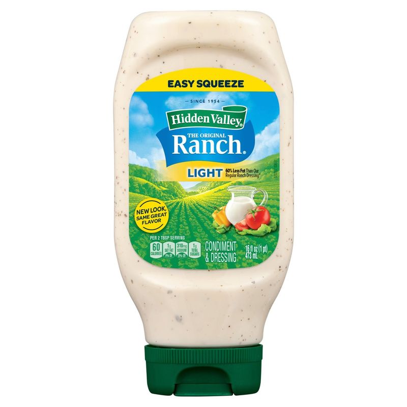 Hidden Valley The Original Ranch Light Condiment &amp; Dressing, 16 fl oz