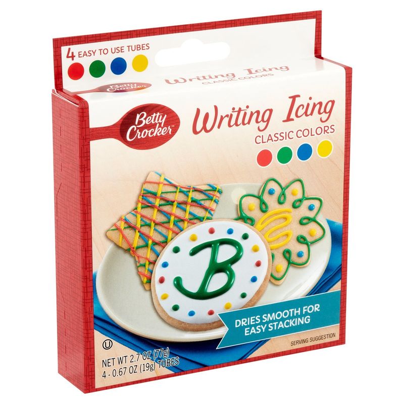 Betty Crocker Classic Colors Writing Icing, 0.67 oz, 4 count