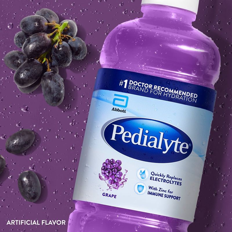 Pedialyte Grape Electrolyte Solution, 33.8 fl oz