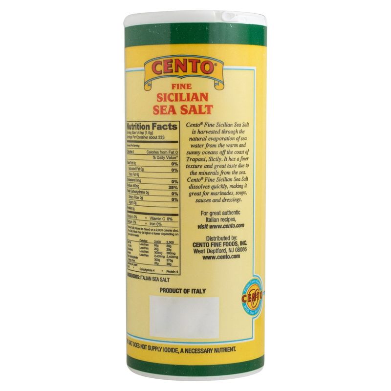 Cento Fine Sicilian Sea Salt, 17.6 oz