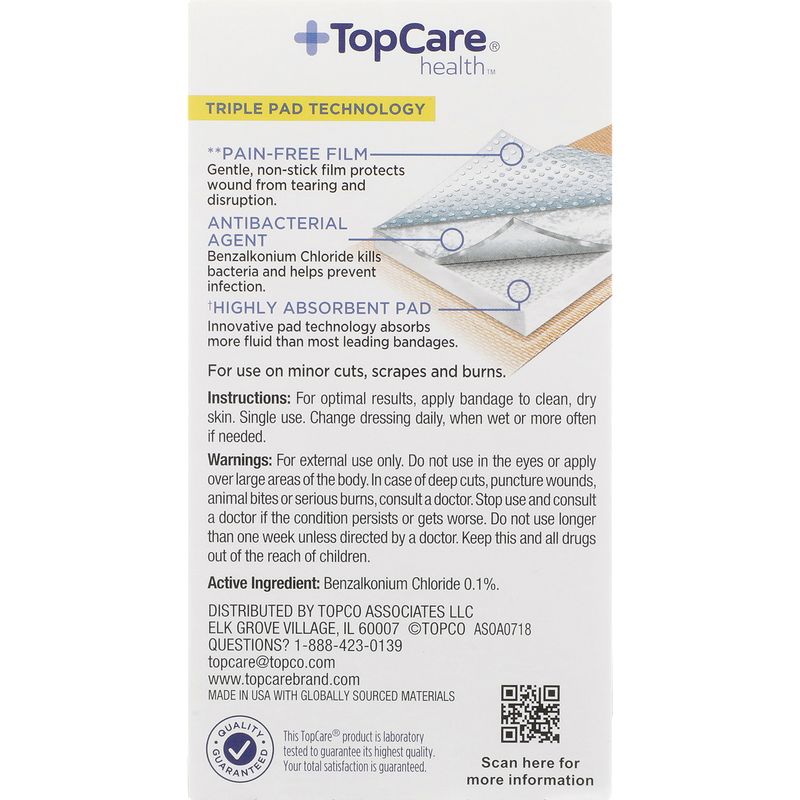 TopCare Antibacterial Fabric Bandages, 10 each