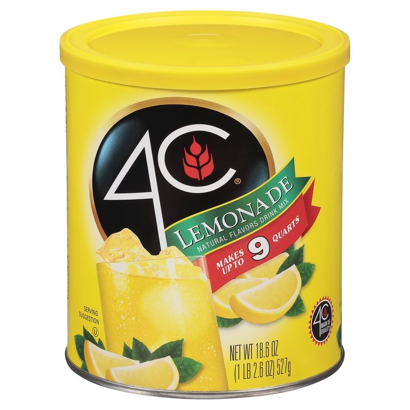 4C Lemonade Drink Mix, 18.6 oz