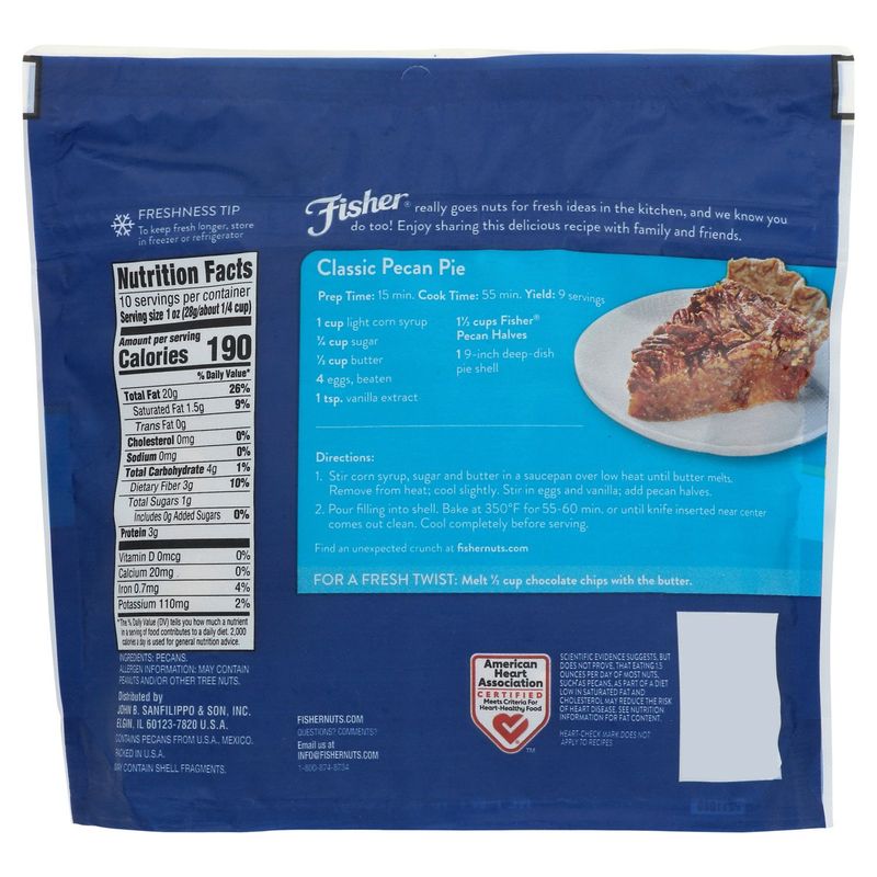 Fisher Chef's Naturals Pecan Halves, 10 oz